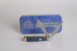 Rough Rider Masonic Blue Bone Mini Trapper