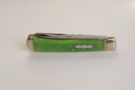 Rough Rider Trapper with Green Smooth Bone Handles