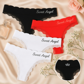 Sweet Angel strings met kant - 8 pack - one size