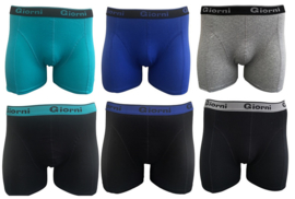 Giorni katoenen effen herenboxers 6pack maat M