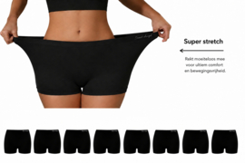 Sweet Angel Hoge Dames Boxershorts Zwart 8-Pack