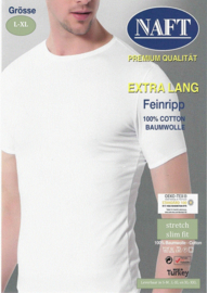 Naft extra lange t shirts 2pack wit