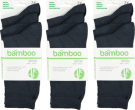 Bamboe sokken 9 paar zwart