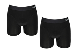 Bamboo herenboxershorts 2 pack zwart