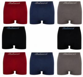herenboxershorts van Belucci 8pack assorti kleuren grote maat XXL/3XL
