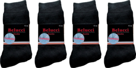 Belucci Thermosokken – 8 Paar – Zwart – Warme Sokken Heren
