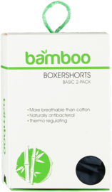 Bamboo herenboxershorts 4 pack zwart