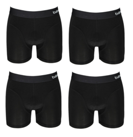 Bamboo herenboxershorts 4 pack zwart