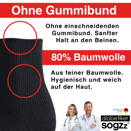 SOGZZ® - 6 Paar Diabetes Sokken - Bruin Beige Assorti Kleuren Zonder Naad , Zonder Rubber 100% Katoen