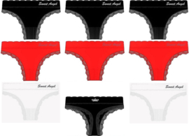Sweet Angel strings met kant - 8 pack - one size