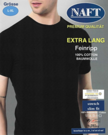 Naft extra lange t shirts 4pack zwart