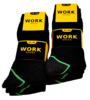 WORK Werksokken – 10 Paar – Greenery Limited Edition – Zwart met Groene Details – Sterke Katoenen Werksokken – Comfortabel & Duurzaam