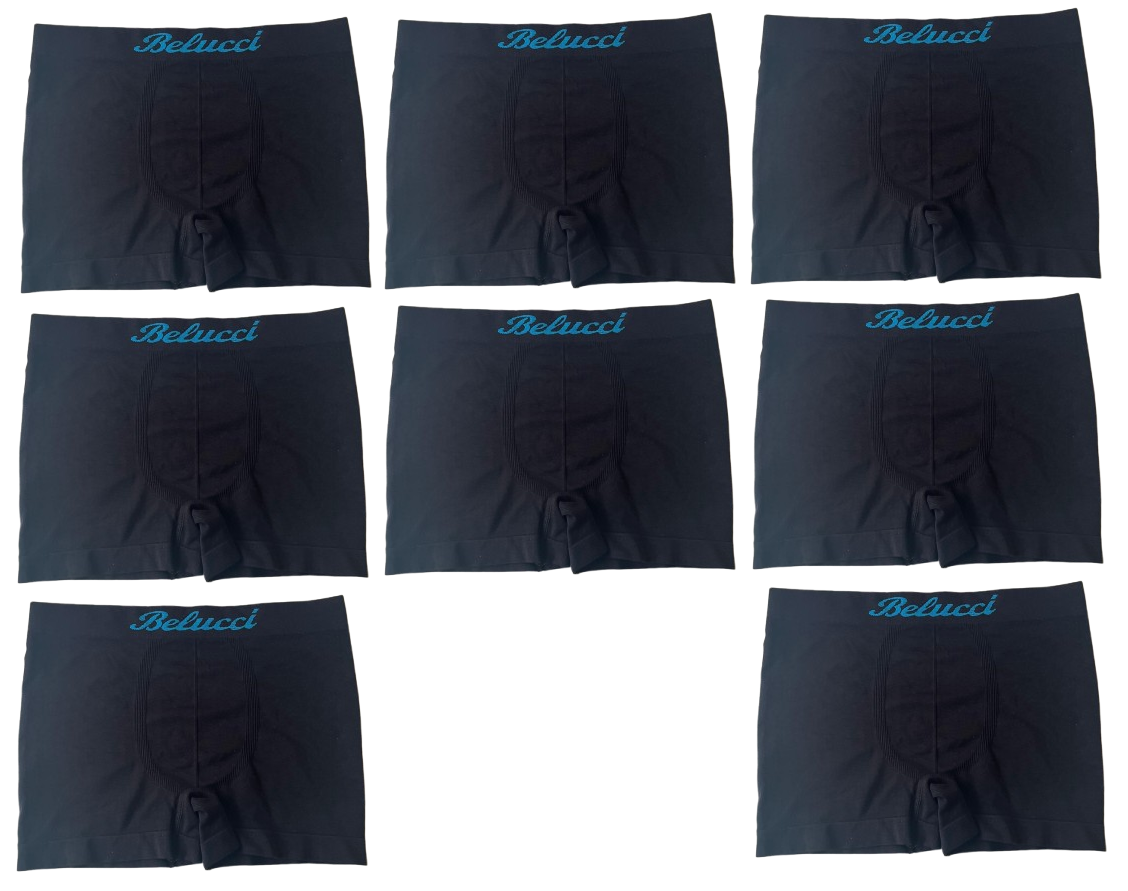 herenboxershorts van Belucci zwart 8pack