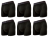 Work Zwarte Katoenen Boxershorts 6P
