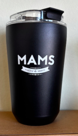 MAMS Stainless Steel Tumbler ZWART (transparant deksel) (Medium)