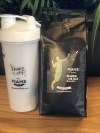 (P9 sport) 500gr koffiebonen (Badminton (Selena Piek)) + MAMS Blender Bottle (Shake)