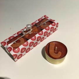 3 Petits chauffe-plats "caramel" Prêt à offrir