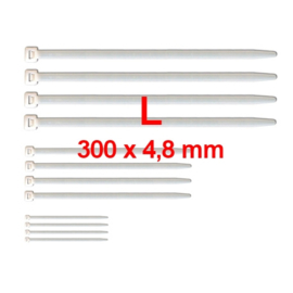 100 x kabelbinders L           (300 x 4,8 mm)