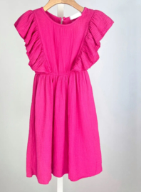 Vrolijk jurkje in het fuchsia .