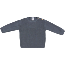 Stoere gebreide trui van Klein babykleding in de kleur blue-grey.