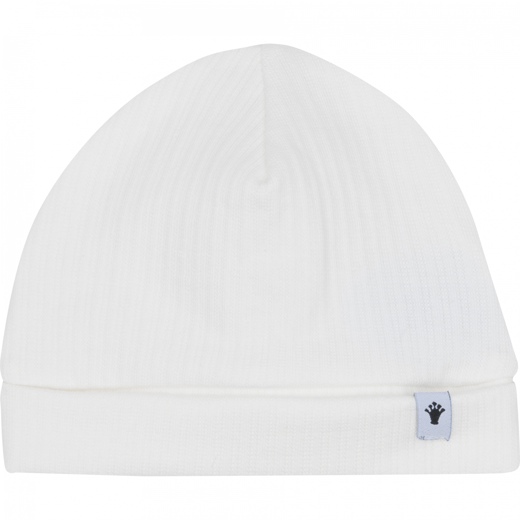 Heerlijk zacht mutsje van klein baby in het offwhite.