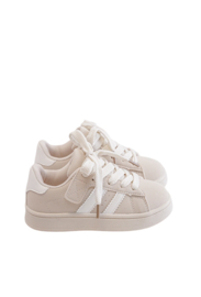 Mooie unisex sneaker in beige tinten.