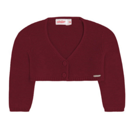 Fijn gebreid vestje van condor in de kleur bordeaux.