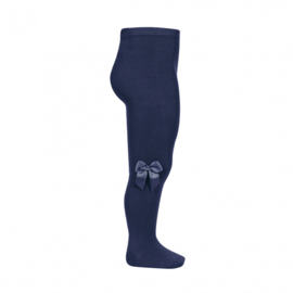 Prachtige condor maillot met een satijnen strik in het donkerblauw.
