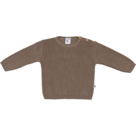 Stoere gebreide trui van Klein babykleding in het bruin.