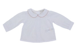 Prachtige blouse van het merk Dr Kid in het offwhite met oudroze.