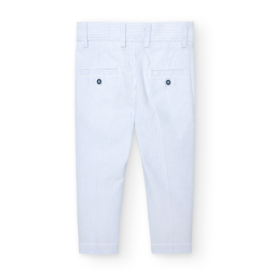 Mooie lichtblauw met wit gestreepte broek van Boboli.