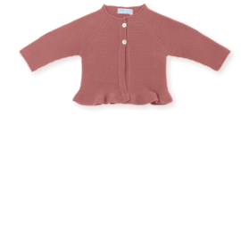 Prachtig fijn gebreid vestje van Mac Ilusion in de kleur Marsala /roest