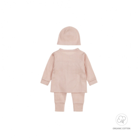 3 delig setje organic cotton in het oudroze van Dirkje.