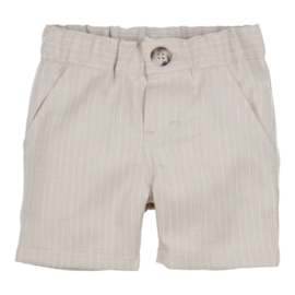 Mooi uitgewerkt broekje van Gymp in het zandkleur gestreept.