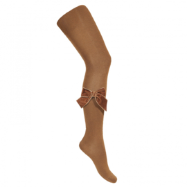 Prachtige maillot van Condor met strik van velour in toffee.