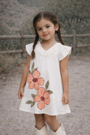 Vrolijke jurk van Mayoral met een mooie print.