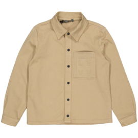 Stoere warme zandkleurige over blouse van Levv.