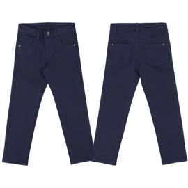 Slim fit model broek van Mayoral in het donkerblauw.