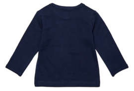 Fijn zacht Noppies shirtje in het donkerblauw met wit.
