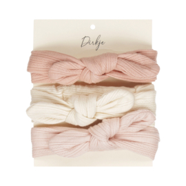 Baby headband 3-pack organic cotton van Dirkje.
