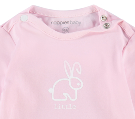 Fijn Noppies shirtje in het roze met een konijntje.