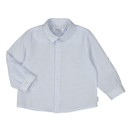 Mooie lichtblauwe linnen blouse van Mayoral.