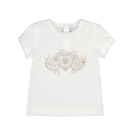 Mooi offwhite shirtje van Mayoral met gouden details.