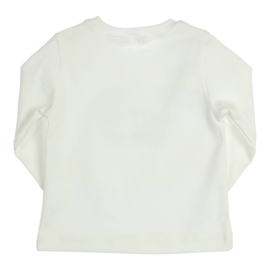 Leuk shirtje van Gymp met een croissant in het offwhite/zandkleur.