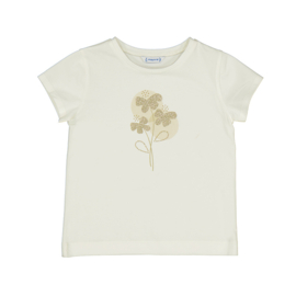 Mooi uitgewerkt shirtje offwhite-goud van Mayoral.