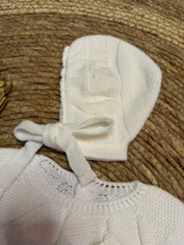 Mooi fijn gebreid 3-delig setje van Mac Ilusion in het offwhite.