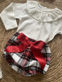 Mooie tartan bloomer met strik van Juliana .