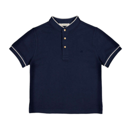 Mooi polo shirtje met een mooie hals in het donkerblauw /wit van Mayoral.