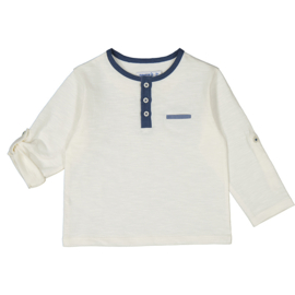 Mooie longsleeve van Mayoral in het offwhite/blauw.