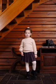 Levv rokje gebreid in de kleur aubergine.